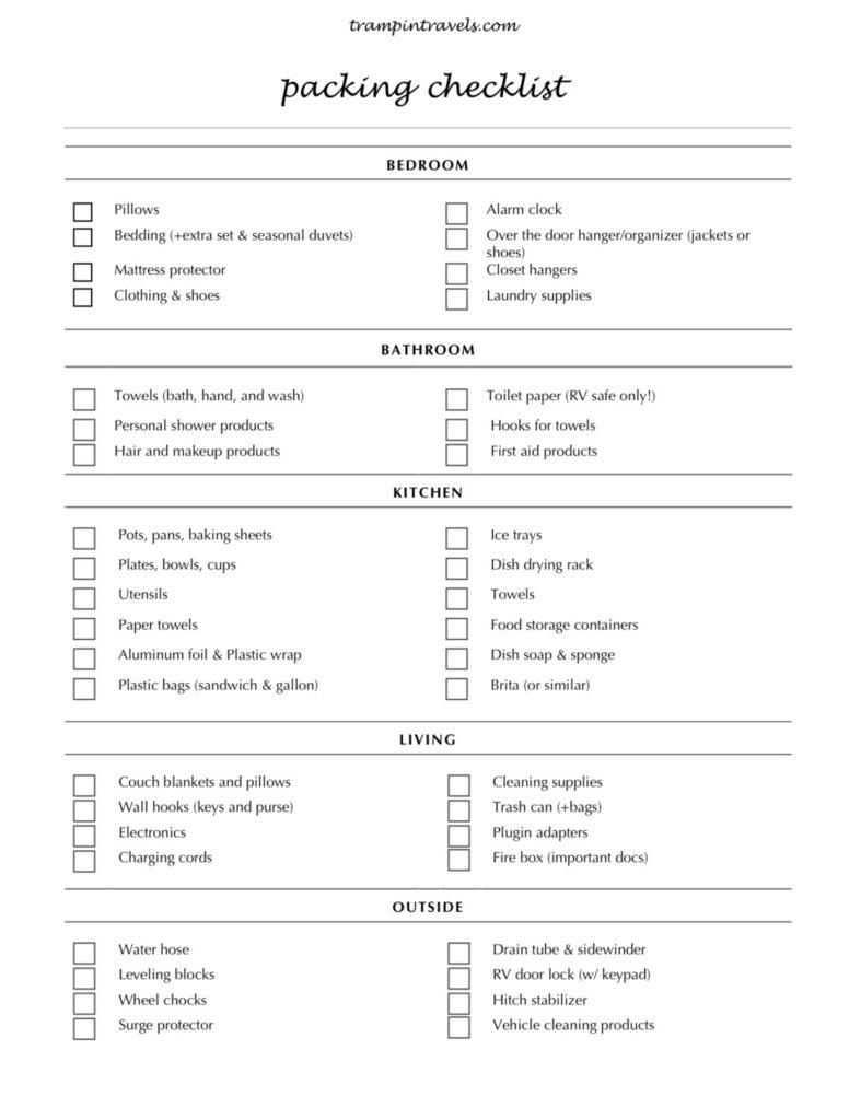 rv living printables