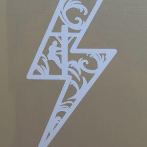 Filigree Western Tooling Lightning Bolt Lineman Decal